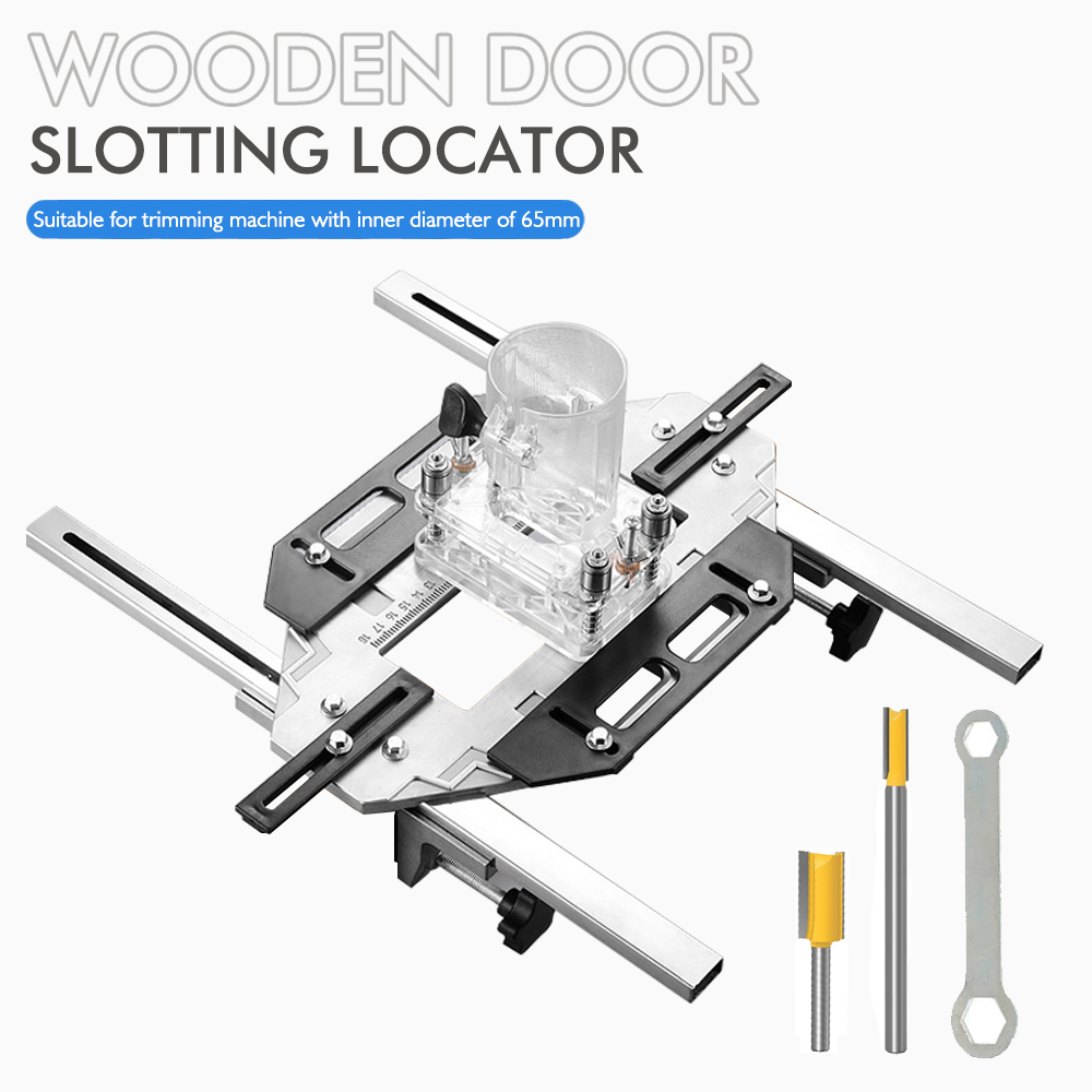 Woodworking Design Software - บานพับประตูแม่แบบคู่มือรูจิ๊กงานไม้ที่เปิดรูตําแหน่งสล็อต Locator ประตูตู้ Jamb Router การติดตั้งบานพับ