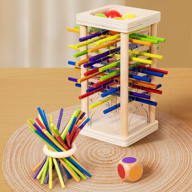 Woodworking For Kids - ของเล่นเกมวาดภาพแท่งไม้, เกมแท่งหลากสี, เกมแบบโต้ตอบสําหรับผู้ปกครองเด็ก, สมดุลการออกกําลังกายและการสมาธิ