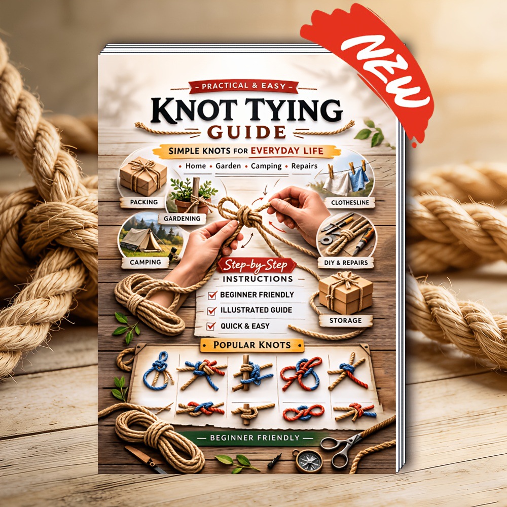 Woodworking Book - คู่มือการผูกปม หนังสือคู่มือการผูกปมแบบง่ายๆ สำหรับชีวิตประจำวัน ชุดสมุดบันทึกทักษะกลางแจ้ง