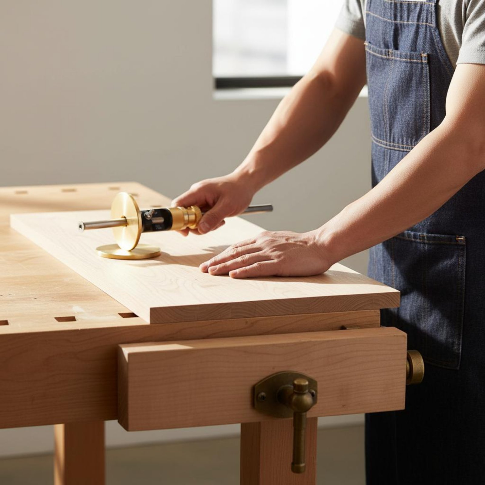 Marking Gauge Tool - เครื่องมือวัดระยะแบบละเอียด ทนทาน ใช้งานได้ยาวนาน ออกแบบสไตล์ยุโรป พร้อมล้อเขียนแบบ เปลี่ยนใบมีดได้