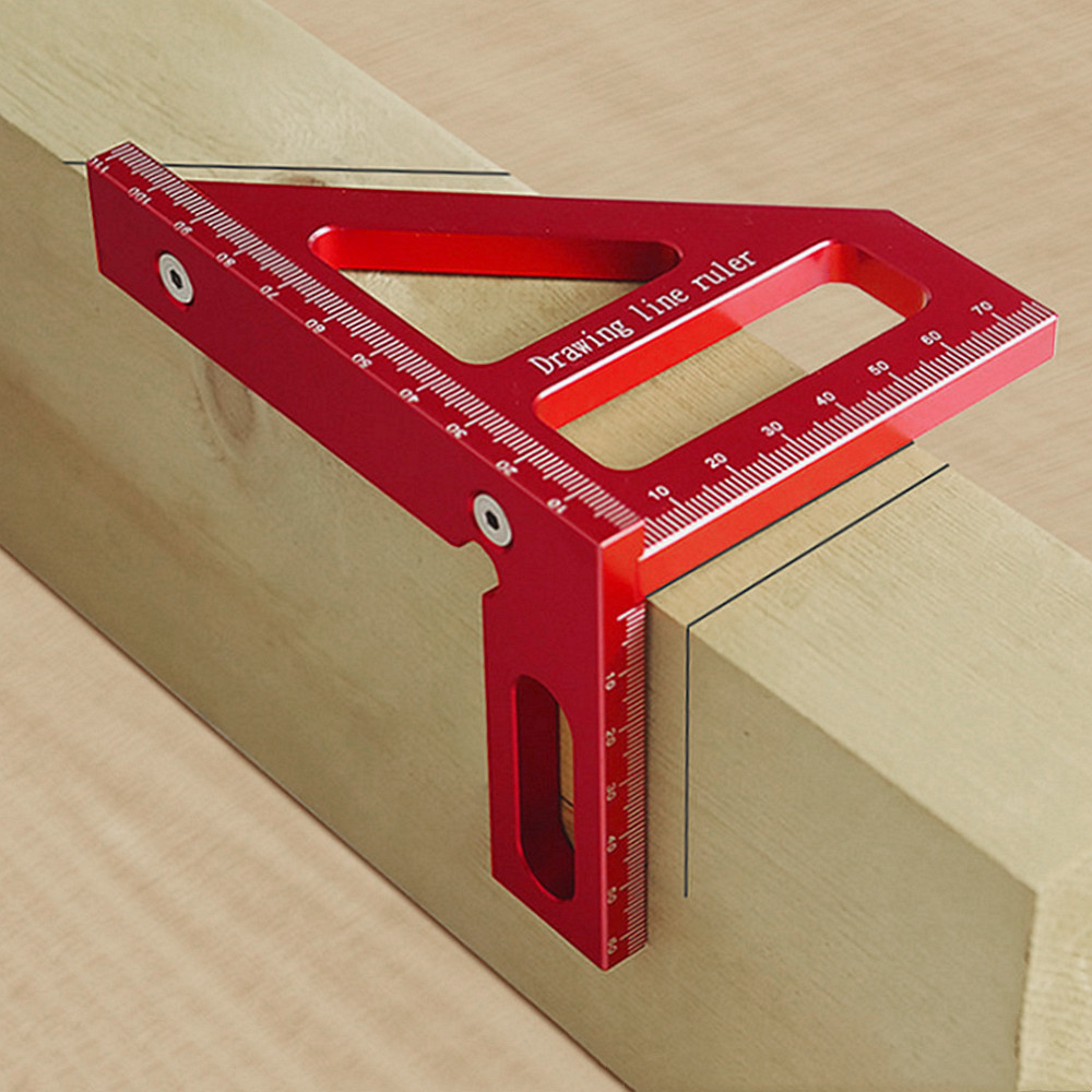 Woodworking For Engineers - ไม้บรรทัดวัดมุมฉากงานไม้ อลูมิเนียมอัลลอยด์ ไม้บรรทัดสามเหลี่ยม ไม้บรรทัดวัดมุมเอียง ความแม่นยำสูง เครื่องมือวัดสำหรับวิศวกรและช่างไม้