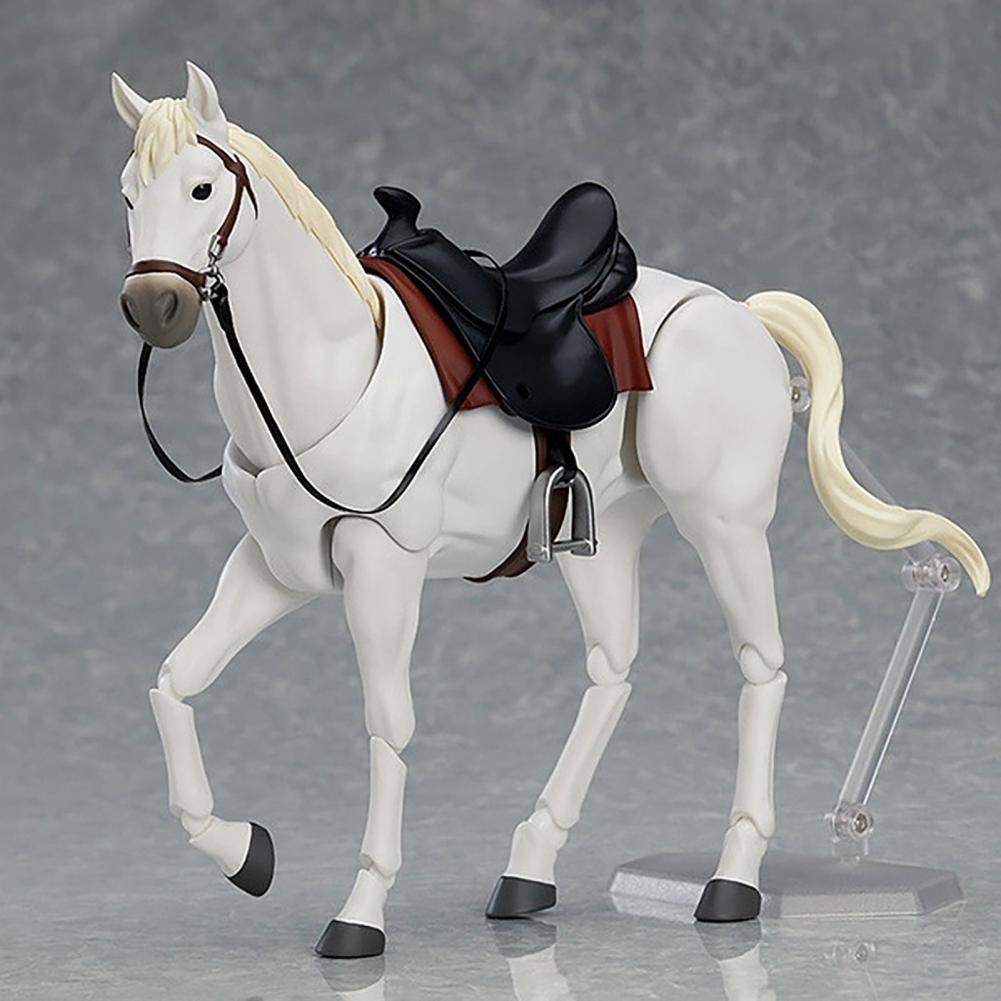 Woodworking Horse - ของเล่นม้าพร้อมข้อต่อที่ขยับได้ โมเดลม้าพีวีซีพร้อมข้อต่อที่ขยับได้ จำลองม้าขนาดเล็ก ของสะสมตกแต่ง