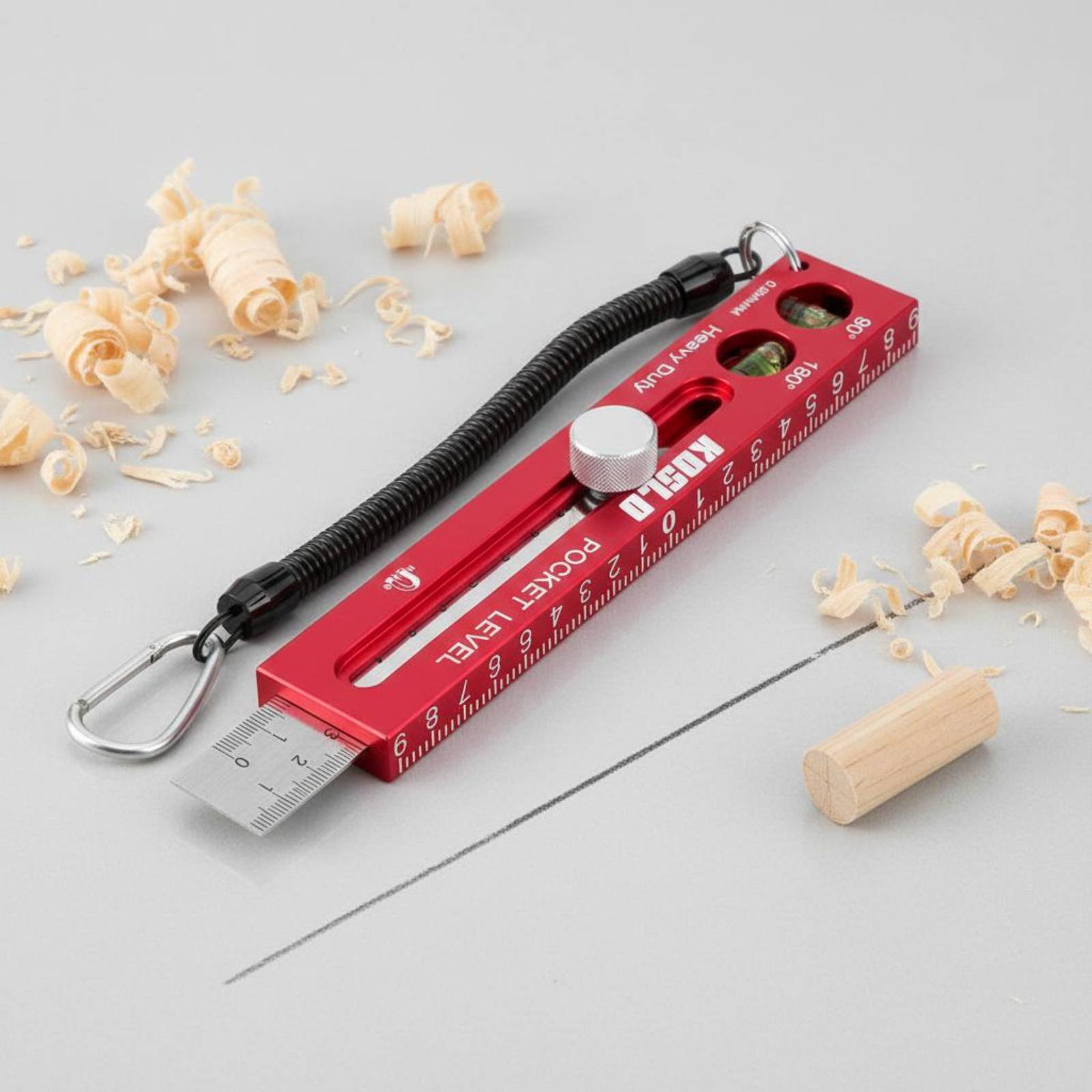 Marking Gauge Tool - ไม้บรรทัดวัดระดับอเนกประสงค์ ดีไซน์สวยงาม ไม้บรรทัดทำเครื่องหมายอเนกประสงค์ อลูมิเนียมอัลลอยด์ เครื่องมือวัดแบบสองสเกล ความแม่นยำสูง