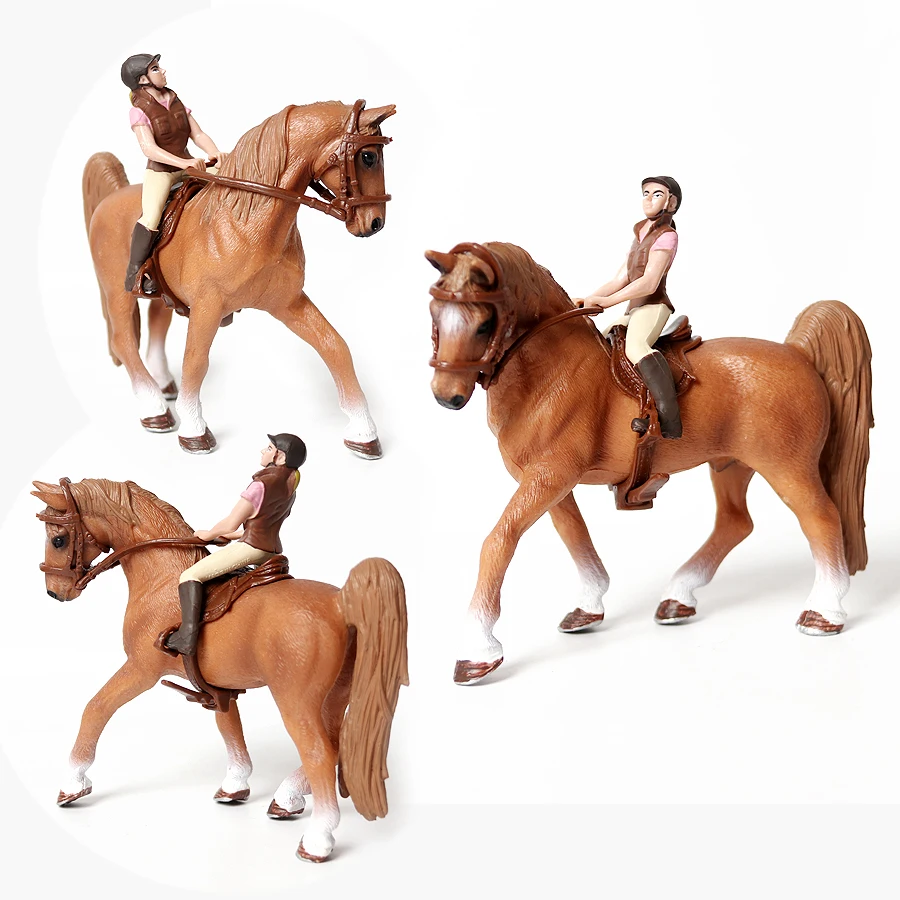 Woodworking Horse - ม้าของเล่น ชุดของเล่นขี่ม้า ฟาร์มสัตว์เลี้ยง แอคชั่นฟิกเกอร์ ตุ๊กตาสัตว์ โมเดลพลาสติก