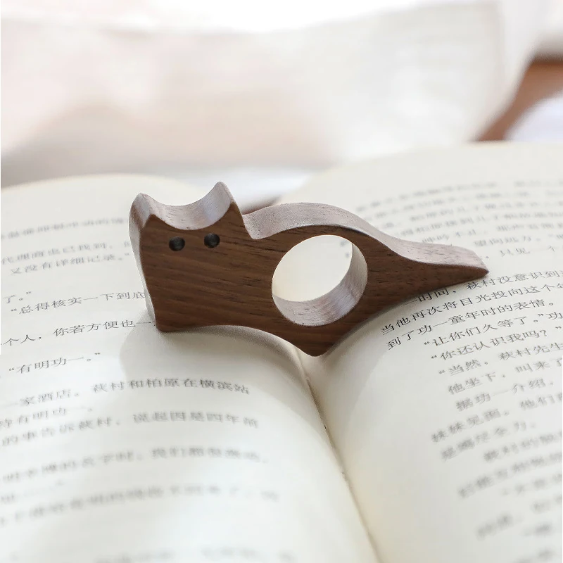 Woodworking Design Software - ที่คั่นหนังสือไม้ รูปทรงแมว ดีไซน์กันลื่น ทำด้วยมือ รูปทรงสุนัข ใช้เป็นเครื่องมือช่วยอ่านหนังสือ