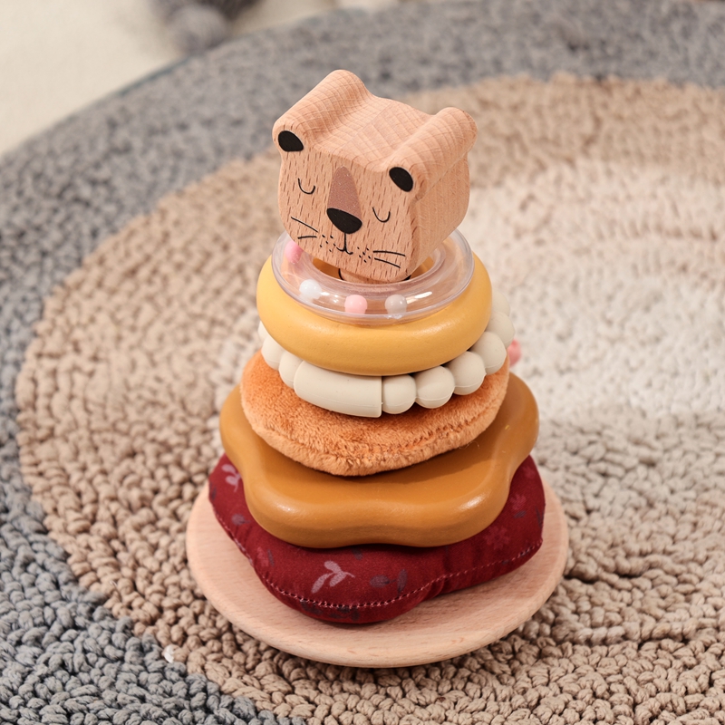 Woodworking For Kids - 0-12 เดือนผ้าฝ้าย Rattle ของเล่นเด็ก Sensory ของเล่นเด็ก