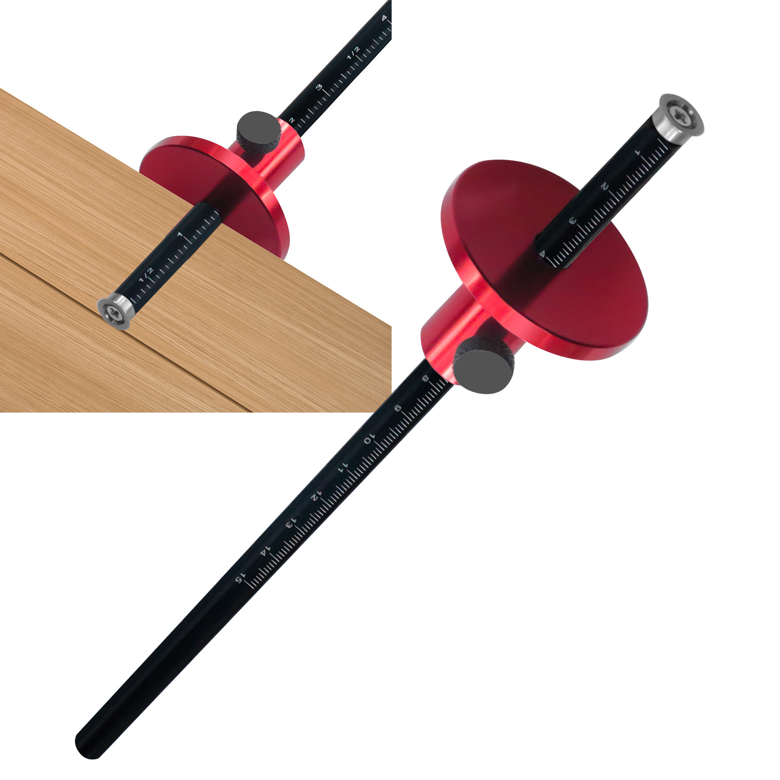 Marking Gauge Tool - เครื่องมือเขียนลายไม้แบบยุโรป ล้อวัดระยะ อลูมิเนียมอัลลอยด์ เครื่องมือเขียนลายไม้แบบ Mortise Parallel