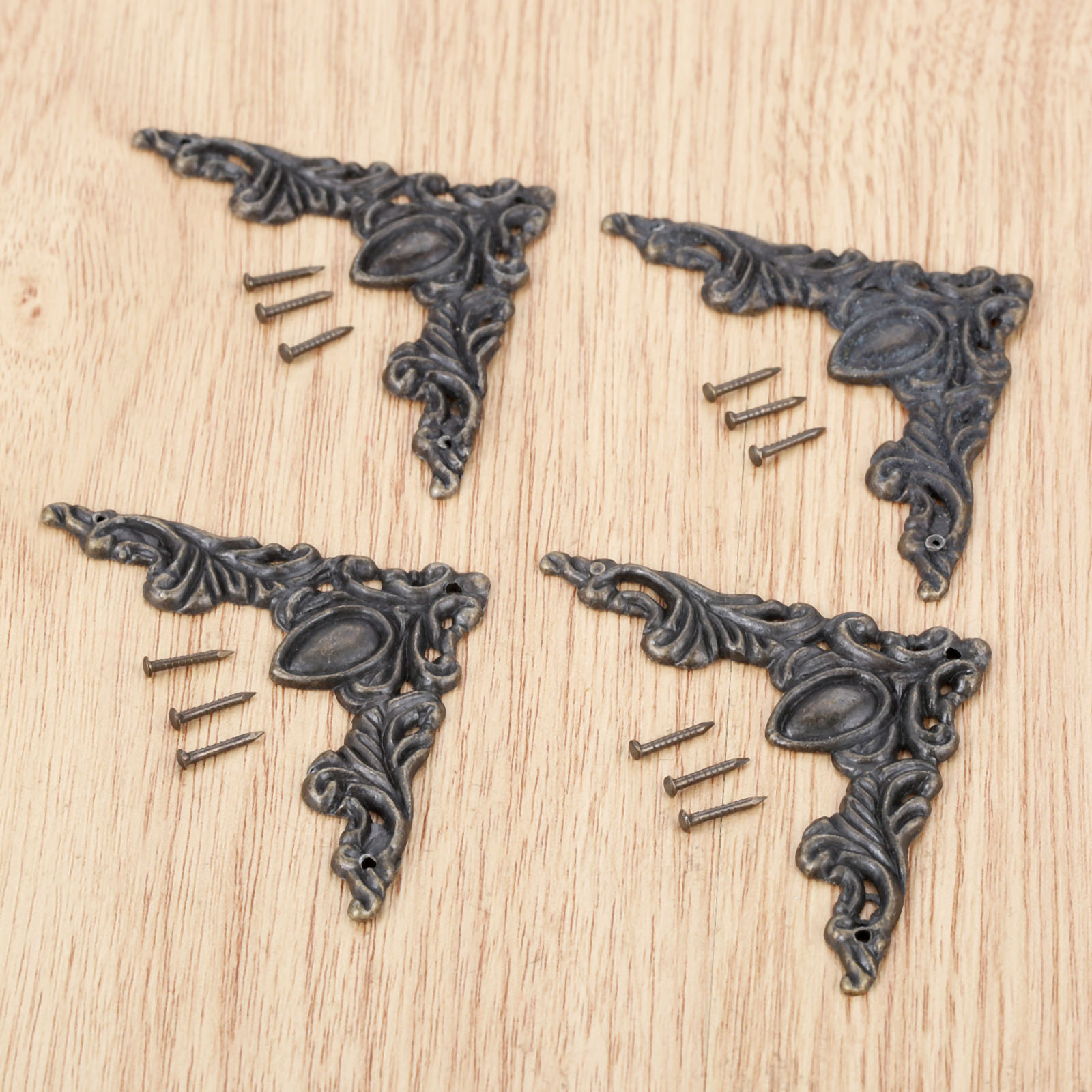 4Pcs Antique Bronzeตกแต่งป้องก - Woodworking Book บทวิจารณ์และราคา