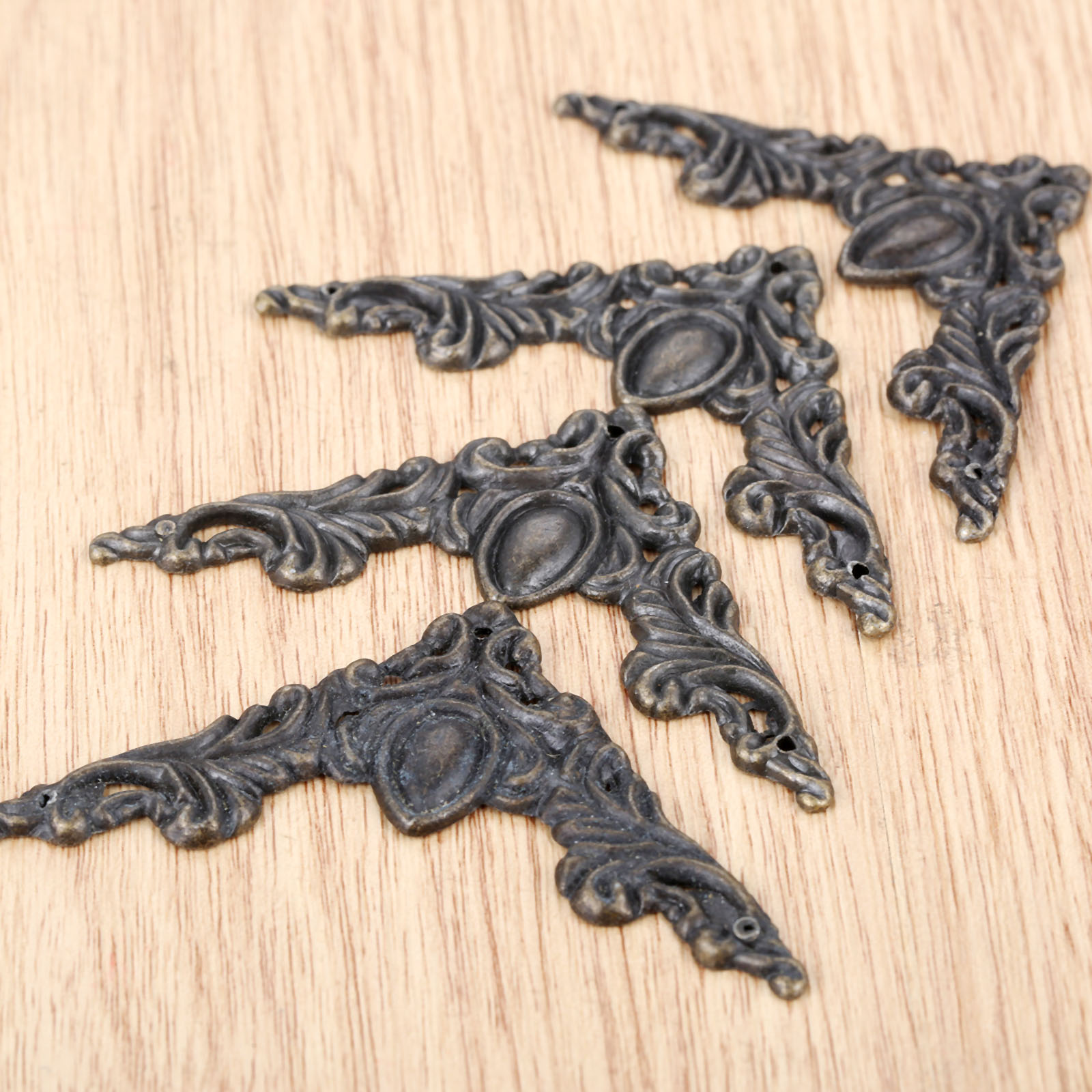 4Pcs Antique Bronzeตกแต่งป้องก - Woodworking Book บทวิจารณ์และราคา