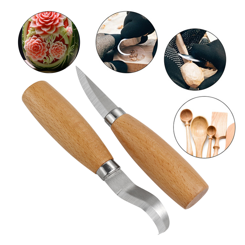 มีดแกะสลักเหล็กสแตนเลส ด้ามไม้ - Woodworking Manufacturing บทวิจารณ์และราคา