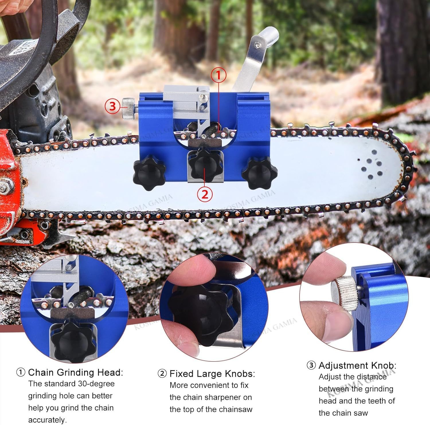 เครื่องลับคมใบเลื่อยโซ่แบบพกพา - Woodworking Manufacturing บทวิจารณ์และราคา