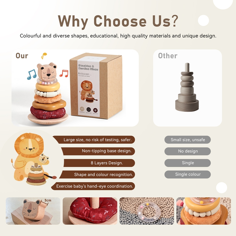 0-12 เดือนผ้าฝ้าย Rattle ของเล - Woodworking For Kids บทวิจารณ์และราคา