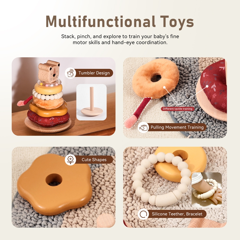 0-12 เดือนผ้าฝ้าย Rattle ของเล - Woodworking For Kids บทวิจารณ์และราคา